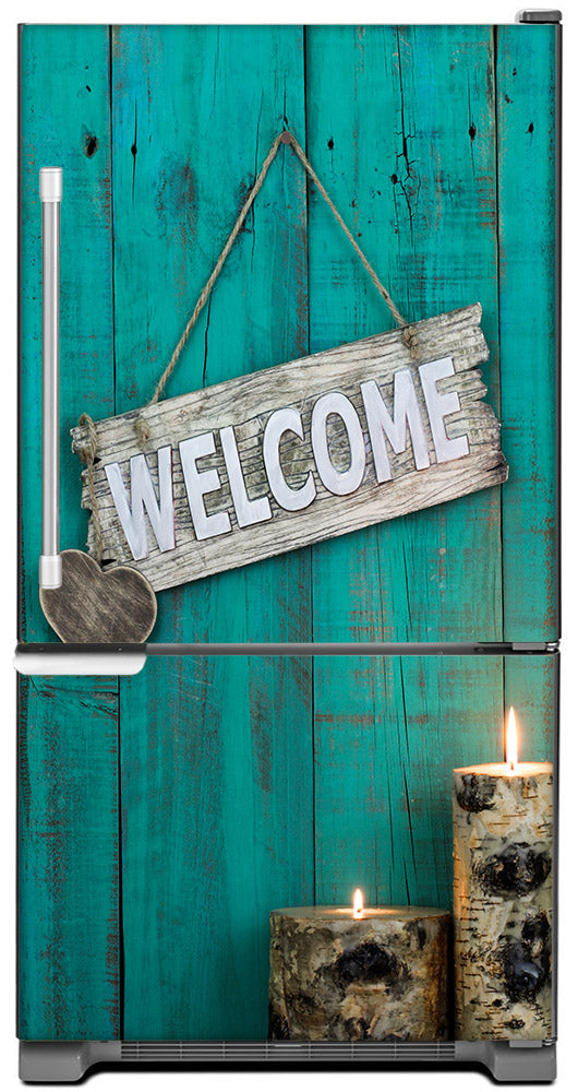 Refrigerator Skin How to Cover Fridge Door Change Look