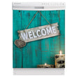 Load image into Gallery viewer, Always Welcome Magnet Skin on White Dishwasher