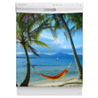 Load image into Gallery viewer, Beach Hammock Magnet Skin on White Dishwasher