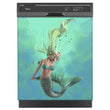 Load image into Gallery viewer, Beautiful Mermaid Magnet Skin on Black Dishwasher
