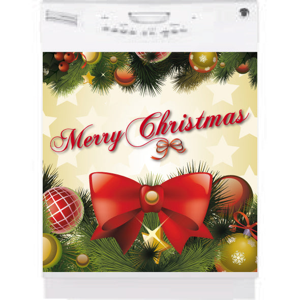 Merry Christmas Bow<br/>Dishwasher Magnet Skin