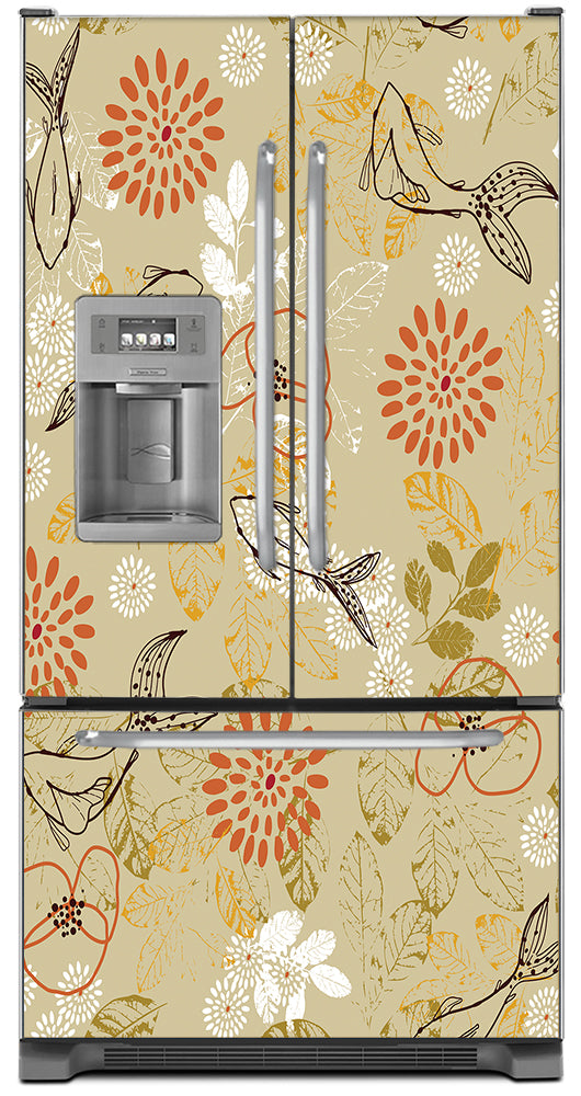 Koi Fish Refrigerator Skins How to Wrap Fridge Door Surface