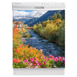 Load image into Gallery viewer, Flowers Along a Stream Magnetic Dishwasher Cover Skin Panel on Dishwasher with White Control Panel