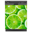 Load image into Gallery viewer, Fresh Limes Magnet Skin on Black Dishwasher