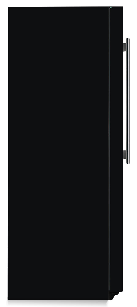Gloss Black Color Magnet Skin on Side of Refrigerator