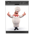Load image into Gallery viewer, Happy Chef Magnetic Dishwasher Cover Skin Panel on Dishwasher with Black Control Panel