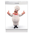 Load image into Gallery viewer, Happy Chef Magnetic Dishwasher Cover Skin Panel on Dishwasher with White Control Panel