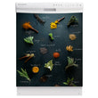 Load image into Gallery viewer, Herbs & Spices Magnetic Dishwasher Cover Skin Panel on Dishwasher with White Control Panel