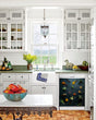 Load image into Gallery viewer, Kitchen with White Cabinets Green Countertop Terra Cotta Floor Kitchen Sink with Window next to Herbs & Spices Magnetic Dishwasher Cover Skin on Dishwasher with White Control Panel