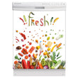 Load image into Gallery viewer, Market Fresh Magnet Skin on White Dishwasher