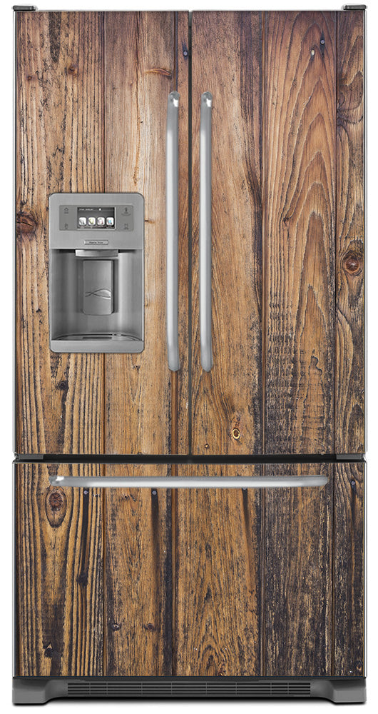Magnetic Oak Wood Refrigerator Wraps How to Match Kitchen Cabinets ...