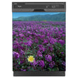 Load image into Gallery viewer, Peek a Boo Daisy Magnet Skin on Black Dishwasher