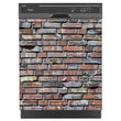 Load image into Gallery viewer, Reclaimed Bricks Magnet Skin on Black Dishwasher