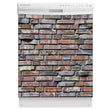 Load image into Gallery viewer, Reclaimed Bricks Magnet Skin on White Dishwasher
