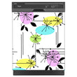 Load image into Gallery viewer, Retro Color Burst Magnetic Dishwasher Cover Skin Panel on Dishwasher with Black Control Panel