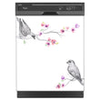 Load image into Gallery viewer, Song Birds Magnet Skin on Black Dishwasher