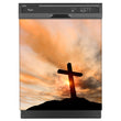 Load image into Gallery viewer, Sunrise Cross Magnet Skin on Black Dishwasher
