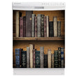 Load image into Gallery viewer, Vintage Books Bookcase Magnet Skin on White Dishwasher