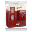 Load image into Gallery viewer, Vintage Vending Machine Magnetic Dishwasher Cover Skin Panel on Dishwasher with White Control Panel