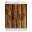 Load image into Gallery viewer, Weathered Wood Planks Magnetic Dishwasher Cover Skin Panel on Dishwasher with White Control Panel