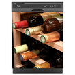 Load image into Gallery viewer, Wine Rack Magnet Skin on Black Dishwasher