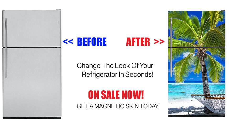 Bright, Bursting Strawberry Magnetic Refrigerator Skin Bring Some Vibrancy  to Your Fridge, Cover up the Blah 