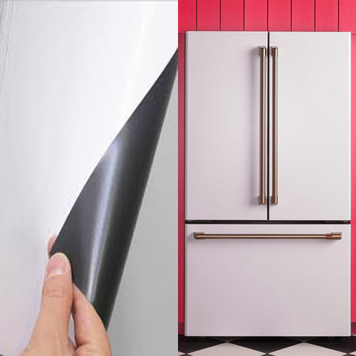 Best! Magnetic Semi Gloss White Refrigerator Skin