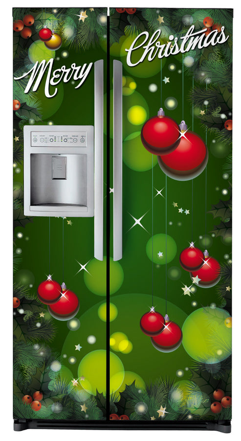  Merry Christmas Bulbs<br/>Refrigerator Magnet Skin 
