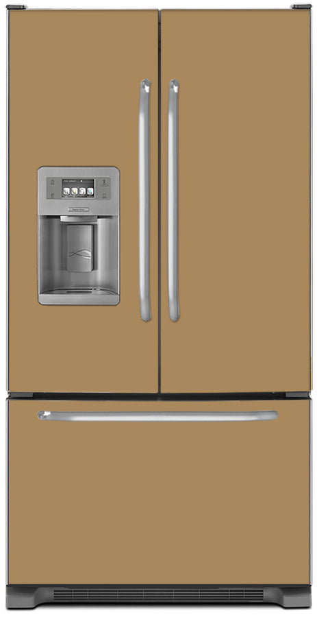 Almond Nutshell Color Magnet Skin on Model Type French Door Refrigerator with Ice Maker Water Dispenser 