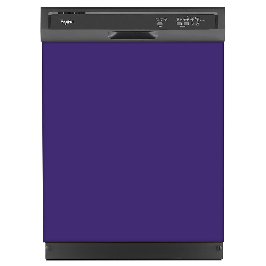  Amethyst Purple Color Magnet Skin on Black Dishwasher 