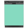 Load image into Gallery viewer, Aqua Green Color Magnet Skin on Black Dishwasher
