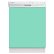 Load image into Gallery viewer, Aqua Green Color Magnet Skin on White Dishwasher
