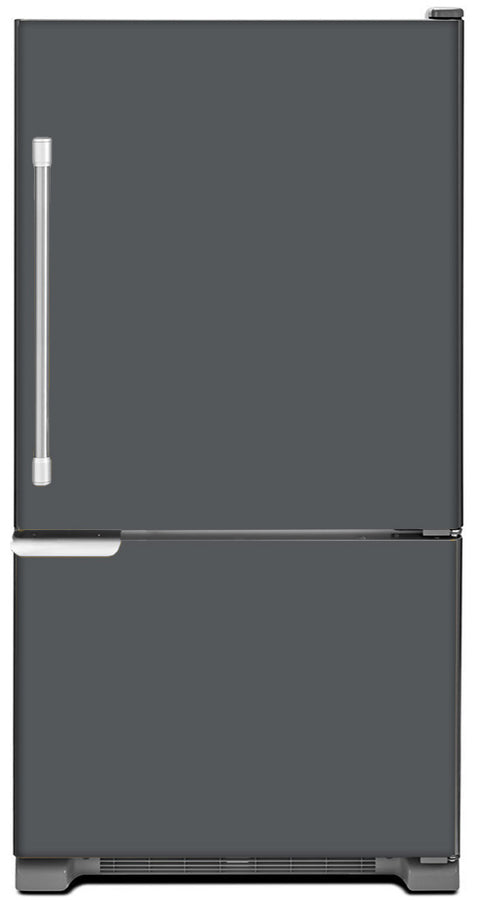  Battleship Gray Color Magnet Skin on Model Type Bottom Freezer Refrigerator 