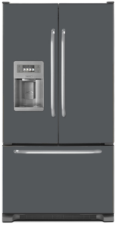  Battleship Gray Color Magnet Skin on Model Type French Door Refrigerator with Ice Maker Water Dispenser 