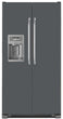 Load image into Gallery viewer, Battleship Gray Color Magnet Skin on Model Type Side by Side Refrigerator with Ice Maker Water Dispenser
