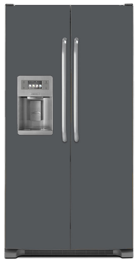  Battleship Gray Color Magnet Skin on Model Type Side by Side Refrigerator with Ice Maker Water Dispenser 