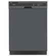 Load image into Gallery viewer, Battleship Gray Color Magnet Skin on Black Dishwasher
