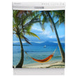 Load image into Gallery viewer, Beach Hammock Magnet Skin on White Dishwasher

