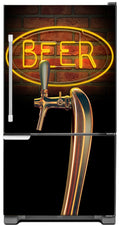 Beer Tap Magnet Skin on Model Type Bottom Freezer Refrigerator