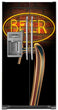 Load image into Gallery viewer, Beer Tap Magnet Skin on Model Type Side by Side Refrigerator with Ice Maker Water Dispenser
