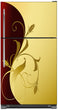 Load image into Gallery viewer, Burgundy Gold Leaf Magnet Skin on Model Type Top Freezer Refrigerator

