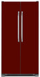 Load image into Gallery viewer, Burgundy Maroon Color Magnet Skin on Model Type Side by Side Refrigerator
