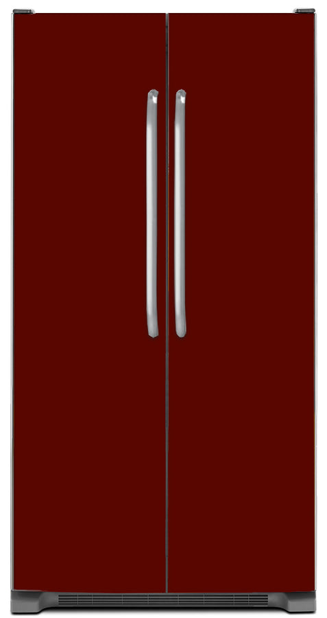  Burgundy Maroon Color Magnet Skin on Model Type Side by Side Refrigerator 