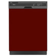 Load image into Gallery viewer, Burgundy Maroon Color Magnet Skin on Black Dishwasher
