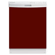 Load image into Gallery viewer, Burgundy Maroon Color Magnet Skin on White Dishwasher
