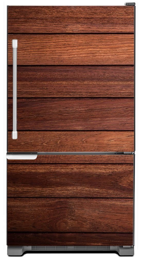 Cherry Wood Panels Magnet Skin Panel on Refrigerator Model Type Bottom Freezer Fridge