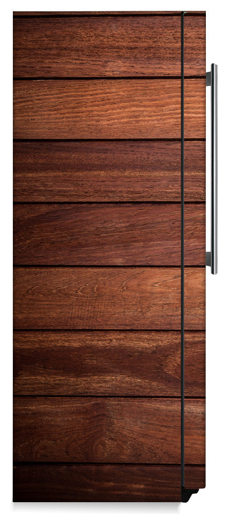 Cherry Wood Panels Magnetic Refrigerator Skin Cover Wrap on Fridge Side Panel