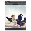 Load image into Gallery viewer, Chickens On The Run Magnet Skin on Black Dishwasher
