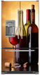 Load image into Gallery viewer, Classic Wine Bottles Magnetic Refrigerator Skin Wrap Panel on Model Type Fridge French Door with Ice Maker

