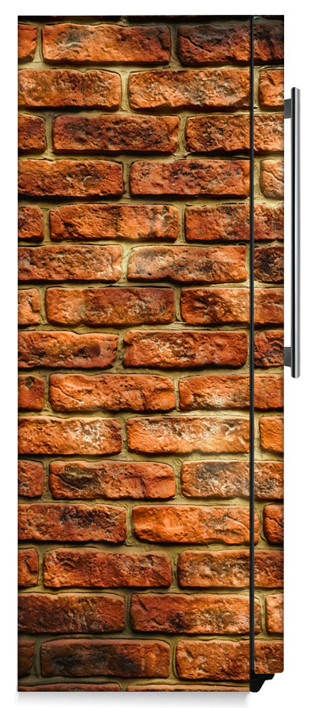 Clay Bricks Magnet Skin on Side of Refrigerator